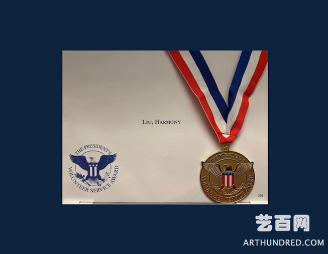 世界和谐小大使Harmony Liu荣获白宫志愿者金奖
